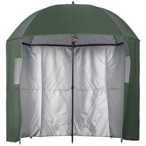 Outsunny Parasol de plage avec paroi amovible - inclinable - sac de transport - protection UPF 30 + dim. Ø2 x 2,2H m