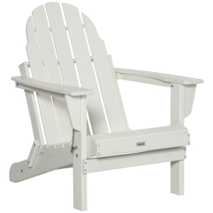Outsunny Adirondack Gartenstuhl Weiß 75 cm x 87 cm x 93 cm