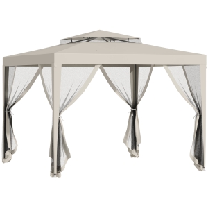 Tonnelle barnum de jardin 4 moustiquaires métal polyester