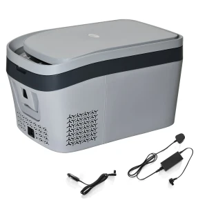 HOMCOM 12 Volt Car Refrigerator, 24L Portable Compressor Cooler, Fridge Freezer for Car, RV, Camping and Home Use, -18-20Â°C