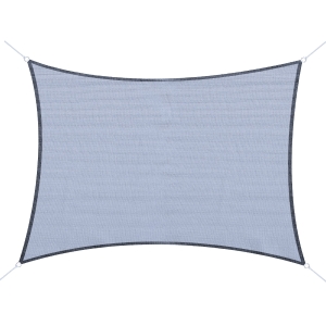 Outsunny Voile d'ombrage rectangulaire 4L x 3l m HDPE gris