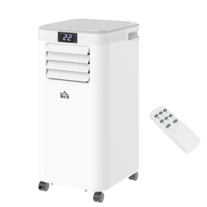 HOMCOM 8000BTU Portable Air Conditioner 4 Modes LED Display 24 Timer Home Office White