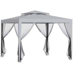 Tonnelle barnum de jardin 4 moustiquaires métal polyester