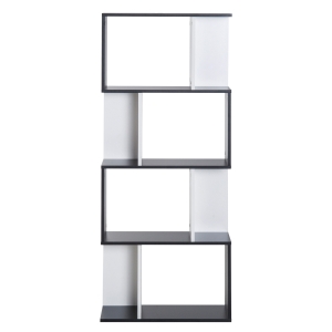Etagère contemporaine en S 4 étagères bicolore