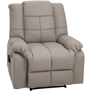 Fauteuil luxe de relaxation et massage réglable gris