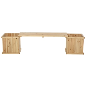 Banc de jardin jardinière double 2 en 1 bois sapin pré-huilé