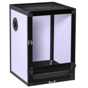 Terrarium vivarium alu. PVC ABS acrylique noir blanc