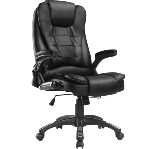 Homcom Fauteuil de Bureau Massant Noir 62 x 68 x 121 cm