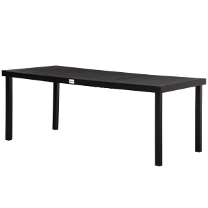 Table de jardin rectangulaire 8 places aluminium noir