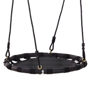 HOMCOM Kids Garden Swing for Tree, Φ60x4.5H cm-Black