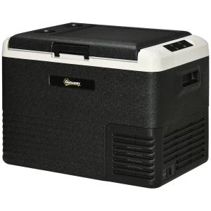 Outsunny 40L Car Refrigerator, Portable Compressor Car Fridge Freezer, Electric Cooler Box with 12/24V DC and 110-240V AC, Down to -20â„ƒ