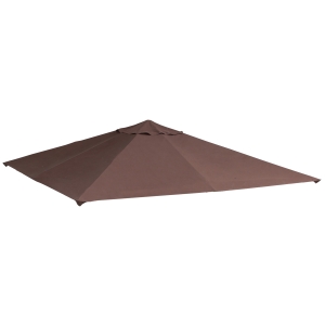 Outsunny Pavillondach, Ersatzdach für Pavillon, Pavillonabdeckung, Sonnenschutz Polyester, Kaffee, 3 x 3 m