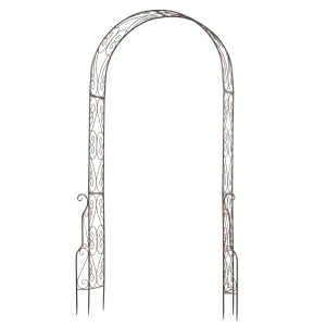 Outsunny Garden Arch, 120Lx30Wx226H cm, Metal Frame-Black/Bronze