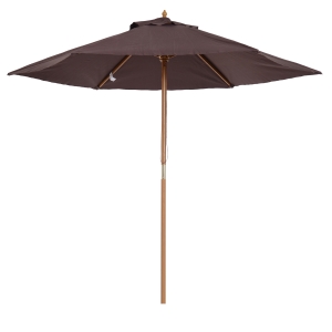 Outsunny Ombrellone da Giardino e Terrazza in Legno Poliestere 2.5x2.3m Marrone