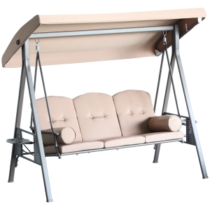 Balancelle de jardin 3 places grand confort polyester