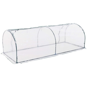 Outsunny PVC Greenhouse Tunnel Steel Frame Transparent 250x100x80cm