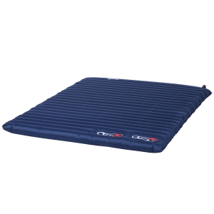 Outsunny 2 Person Camping Inflating Sleeping Mat Inflatable Mattress Ultralight Folding Bed Portable Air Pad for Outdoor Backpacking Hiking Travel - Blue