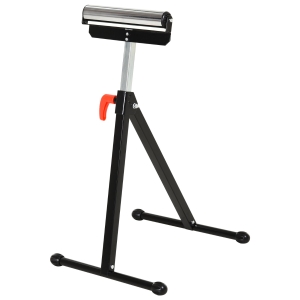HOMCOM Roller Support Stand Metal Heavy Duty Adjustable Foldable Bench Saw Storage