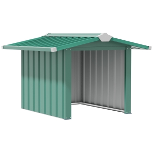 Outsunny Garage für Mähroboter, Metall, Grün, 88 x 87 x 60 cm