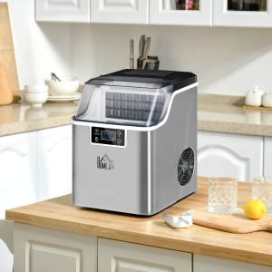 HOMCOM 20kg Counter Ice Machine, with Basket & Scoop