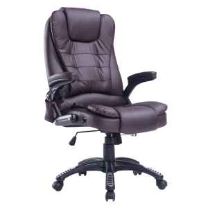 HOMCOM Poltrona Sedia Massaggiante da Ufficio Con Riscaldamento 62x68 x111-121cm