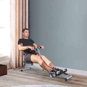 HomCom Aparat de Vaslire Profesional pentru Fitness cu Display, 130x67.5x67cm