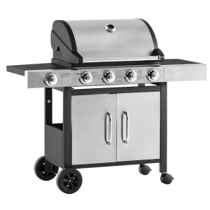 Outsunny Gas Barbecue Grill Deluxe 4+1 Burner Garden BBQ Large Cooking Area Side Burner
