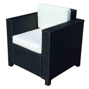 Outsunny Single Rattan Chair Black
