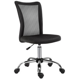 Chaise de bureau ergonomique hauteur réglable piètement chromé pivotant 360° revêtement maille