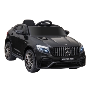 HOMCOM Kinderfahrzeug Elektroauto Mercedes-Benz für Kinder 2,5 bis 5 Jahren, Schwarz, 115 x 70 x 55 cm
