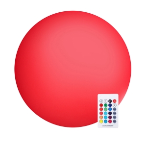 HOMCOM Ф30 x H29cm LED Ball Light 16 RGB Color Cordless Rechargeable Remote Control