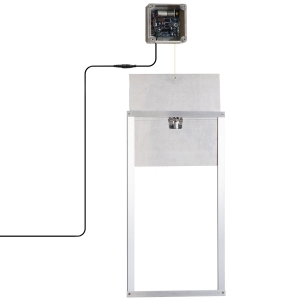 PawHut Porta Automatica Pollaio da 6V con Timer e Sensore di Luce, Alluminio e ABS, 30x30cm