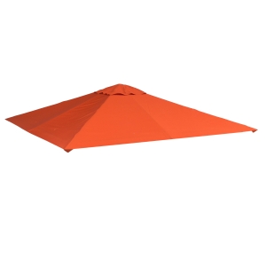 Outsunny Tetto di Ricambio per Gazebo 3x3m in Poliestere Impermeabile Anti-UV, Arancione