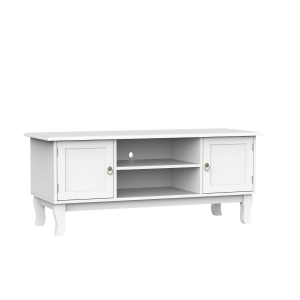 Homcom Mobile Basso Porta Tv, Bianco Opaco, 120x45x50cm per TV fino 50''