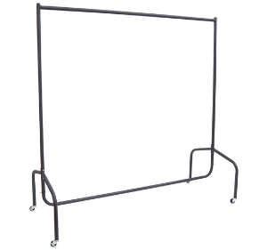 Homcom Portant Tringle à Vêtements en Acier Noir 123 x 33 x 6 cm