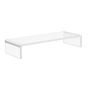 HOMCOM Monitorständer Bildschirmständer für Laptop Computer Notebook PC ergonomisch Acryl Transparent 53 x 19 x 9 cm