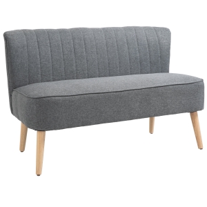 HOMCOM Stoffsofa 2-Sitzer 117 cm x 56,5 cm x 77 cm