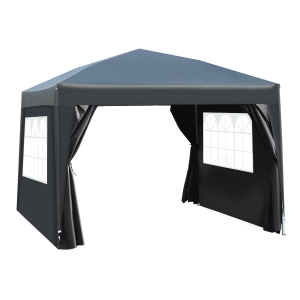 Outsunny Pop Up Gazebo Marquee, 3x3 m-Black