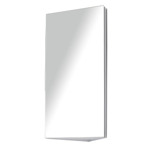HOMCOM Stainless Steel Bathroom Corner Mirror Cabinet, 1 Door