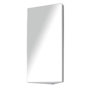 HOMCOM Mirror Cabinet for Bathroom Mirror Cupboard Corner Stainless Steel Wall mounted Single Door 300mm (W)