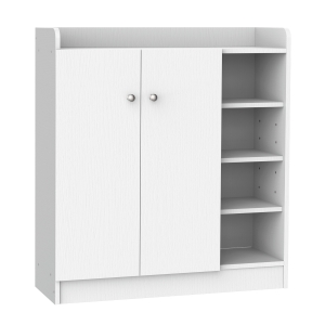 HOMCOM Schuhschrank mit 4 Regalfächern Weiß
