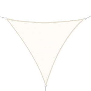 Outsunny Toldo Vela triangular 4x4x4 m para jardim varanda cor creme
