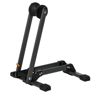 HOMCOM Râtelier vélo range vélo pliable métal noir dim. 39L x 35l x 45,5H cm