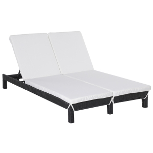 Bain de soleil transat 2 places grand confort matelas inclus