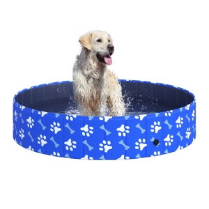 PawHut Piscina pentru Câini cu greutatea peste 65kg din Plastic pentru Grădină Φ140x30cm