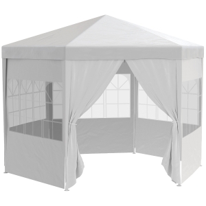 Outsunny 3.4m Outdoor Gazebo Canopy Party Tent with 6 Removable Side Walls for Garden
