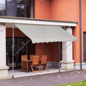 Outsunny Perdea Soare Infasurata Usor de Transportat Bej 300x150cm