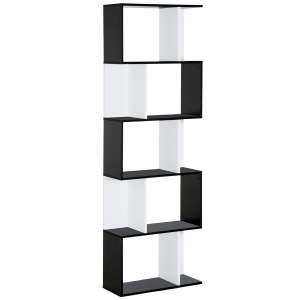 Etagère contemporaine S 60L x 24l x 185H cm panneaux particules bicolore
