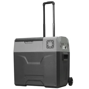 HOMCOM Portable Car Fridge Freezer, 12/24V 50L, Electric Cooler Box for Camping, Travel, Picnic, Grey
