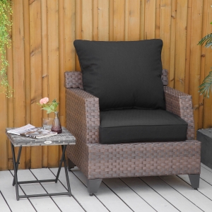 Outsunny Outdoor Seat and Back Cushion Set Patio Deep Seating Chair Replacement Cushion